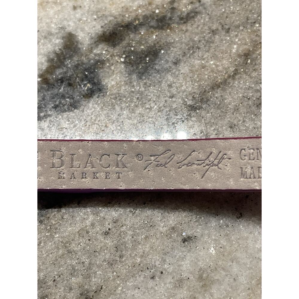 White House Black Market Belt Silver Bow Pink Patent Leather Belt Size XS 111459 - Picture 4 of 7